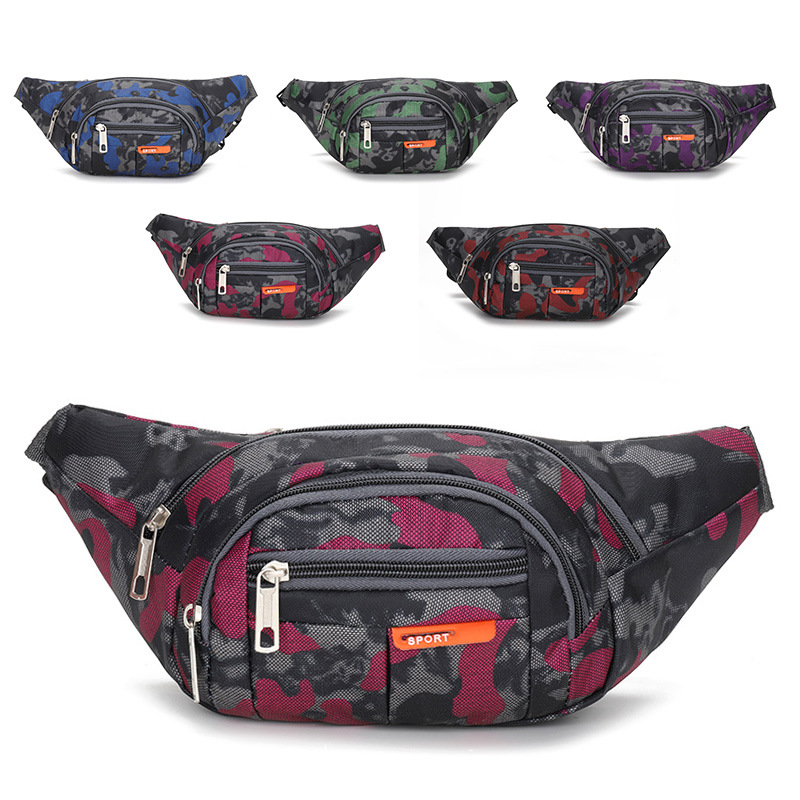 Multi functional waist bag for men, large capacity waterproof construction site canvas small bag, special fishing gear bag for stream fishing